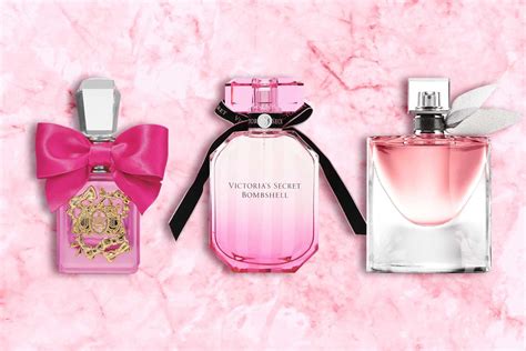 pink colour perfume bottle